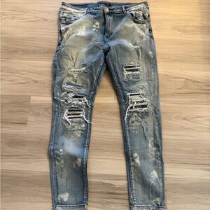 Embellish Distressed Blue Men's Jeans 40/32
